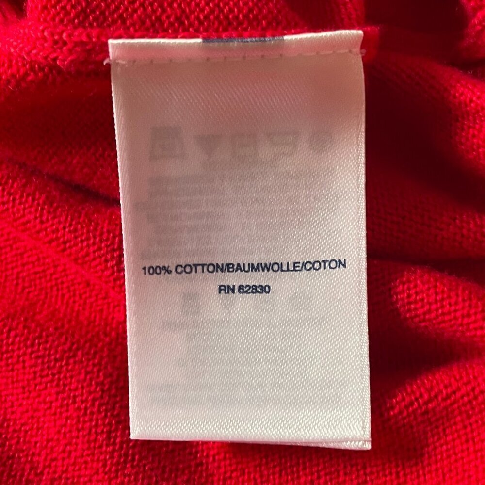 Lands’ End Men’s Supima Cotton V‑Neck Sweater Red Size L (42‑44) - Picture 5 of 8